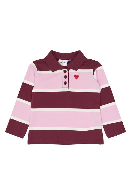 The New Siblings Vidalia Polo Burgundy Striped  Burgundy Striped  86 cm  Lilla  86 cm  Piger