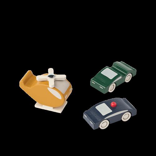 Liewood Jordy Vehicle Set 3-pack Classic Navy Yuzu Mix Classic Navy Yuzu Mix One Size  Marineblå  One Size  Drenge, Piger