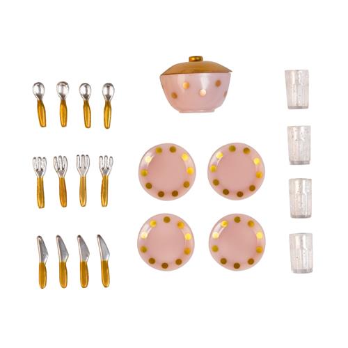 Lundby Dinnerware Set Pink Gold Pink Gold One Size  Lyserød  One Size 3+ Years Drenge, Piger