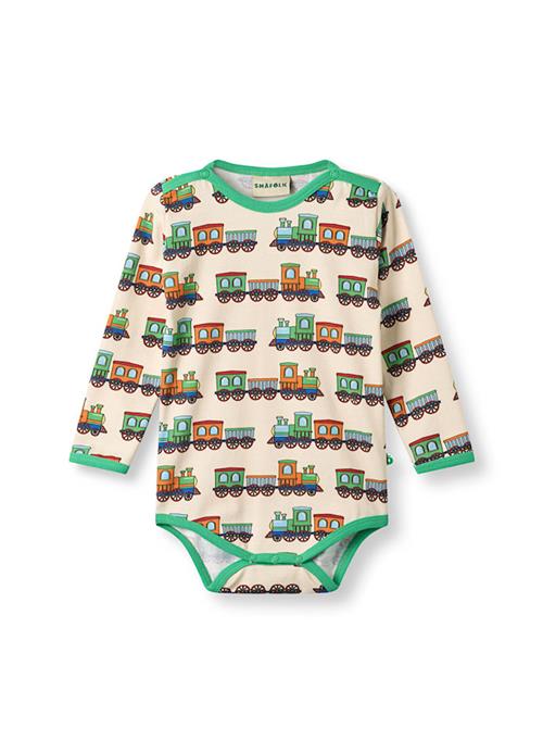 Småfolk Elstar Langærmet Baby Body Seal  Seal 68 cm  Grøn  68 cm  unisex