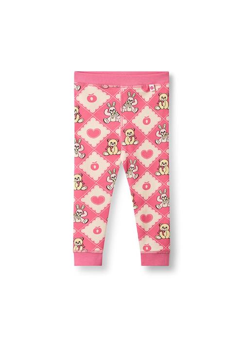 Småfolk Elstar Baby Leggings With Teddy Bears Rosewood 98 cm  Lyserød  98 cm  Piger