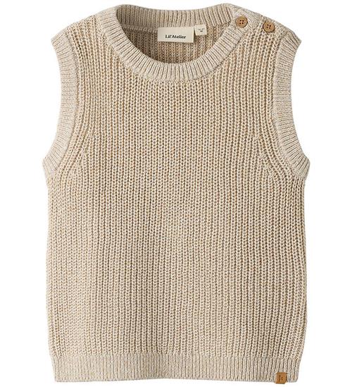 Lil Atelier Vest - Strik - NmmRokkos - White Pepper/Melange