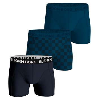 Björn Borg 3P Bamboo Cotton Boxers Sort/Blå X-Large Herre