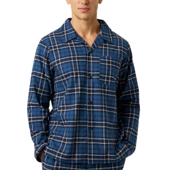 Björn Borg Core Flannel Pyjama Shirt Sort/Marine/Hvid bomuld Large Herre