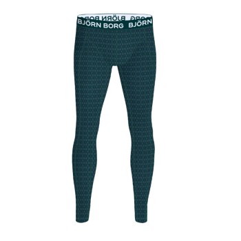 Björn Borg Lange Underbukser Cotton Stretch Long Johns Blå/Grøn bomuld Large Herre