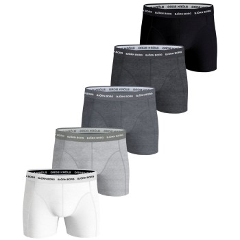 Björn Borg 10P Multi Cotton Stretch Boxer Sort/Grå bomuld X-Large Herre