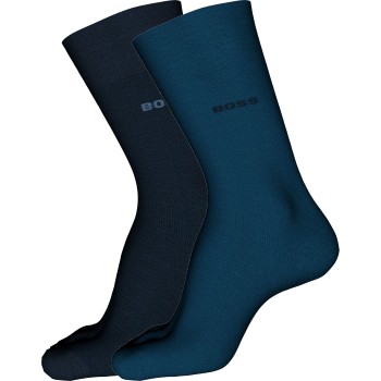 BOSS Strømper 2P Bamboo RS Socks Blå/Blå Bambus Str 43/46 Herre