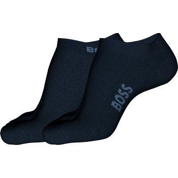 BOSS Strømper 2P Logo Bamboo Ankle Socks Mørkblå Bambus Str 39/42 Herre
