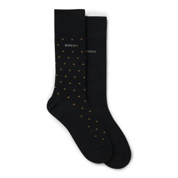 BOSS Strømper 2P Mini Dots Bamboo Socks Sort Str 43/46 Herre
