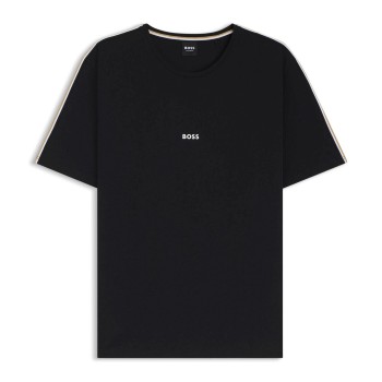 BOSS Unique T-Shirt Sort/Hvid bomuld X-Large Herre