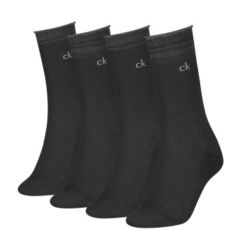 Calvin Klein Strømper 4P Women Lurex Stripe Socks Gift Box Sort One Size Herre
