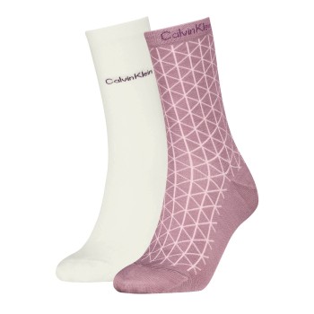 Calvin Klein Strømper 2P Women Pattern Wool Socks Gammelrosa One Size Dame