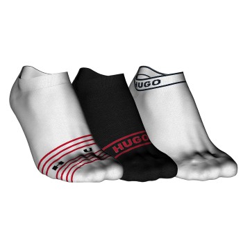 HUGO Strømper 3P Nautical Ankle Socks Rød/Sort Str 39/42 Herre