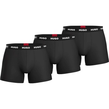 HUGO 3P Triplet Boxer Brief Rød/Sort bomuld Large Herre