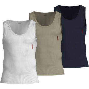 HUGO 3P Triplet Tank Top Blå/Grøn bomuld XX-Large Herre