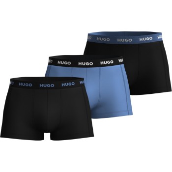HUGO 3P Triplet Trunk Sort/Blå bomuld Large Herre
