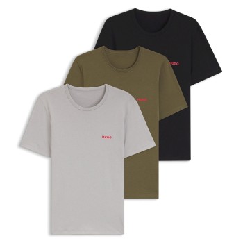 HUGO 3P Triplet T-Shirt Flerfarvet-2 bomuld Large Herre