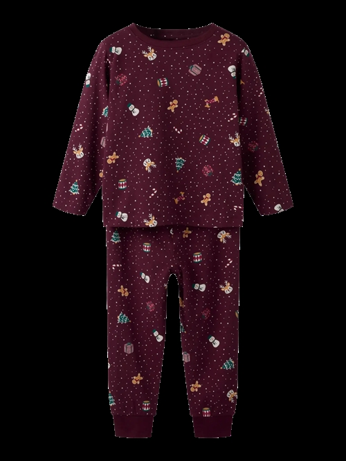 NAME IT Jule Natsæt Vismas Burgundy