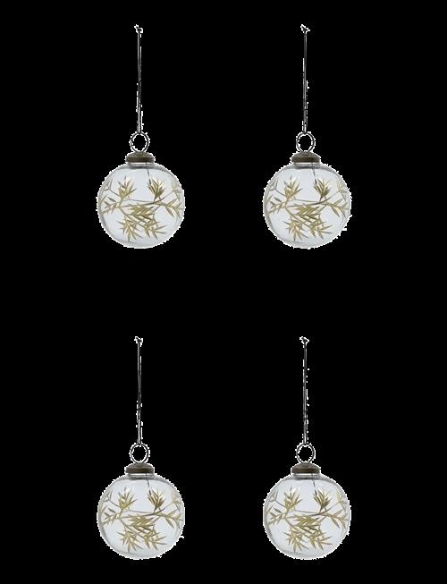 house doctor | Christmas Ornament, Hdleaf, Clear, Gold | 7.5X7.5X1CM