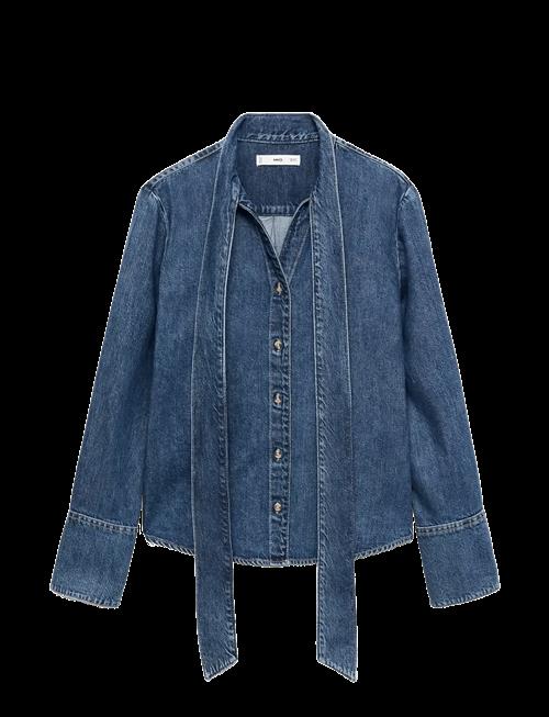 Mango | Denim Shirt With Bow | S