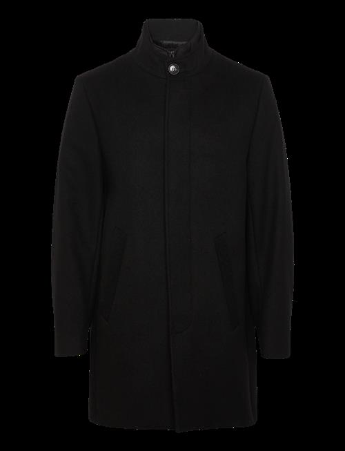 Lindbergh Black | Detachable Collar Wool Coat | M