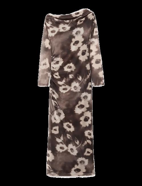 Mango | Asymmetrical Floral-Print Dress | M