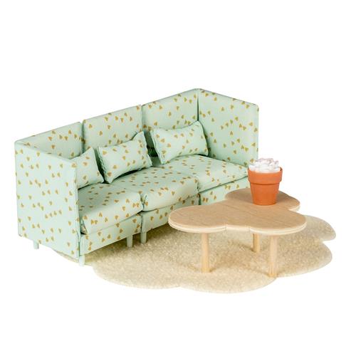 Lundby Lounge Sofa Set Green Green One Size  Grøn  One Size 3+ Years unisex