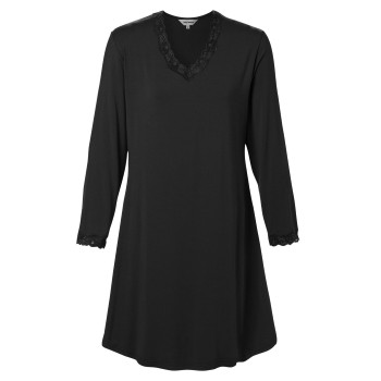 Lady Avenue Bamboo Nightdress With Long Sleeve Sort Bambus XX-Large Dame
