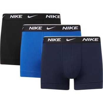 Nike 6P Everyday Essentials Cotton Stretch Trunk Sort/Blå bomuld 2XL Herre