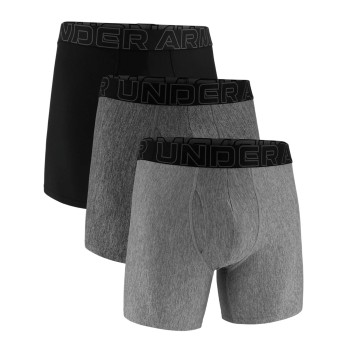 Under Armour 3P Performance Tech Solid 6in Boxers Grå/Sort polyester X-Large Herre