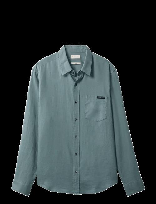 Calvin Klein Jeans | Ls Sld Cas Linen Clssic Shirt | XXL