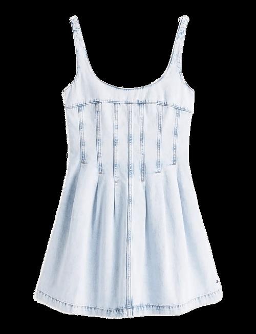 Tommy Jeans | Pleat Seam Denim Dress Bj6014 | L