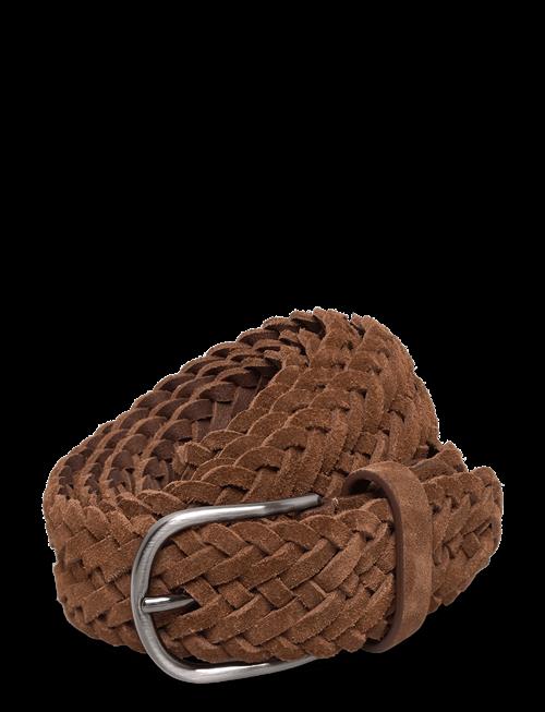 Anderson's | Suede Woven Belt Dark Brown - 3,5 | 105