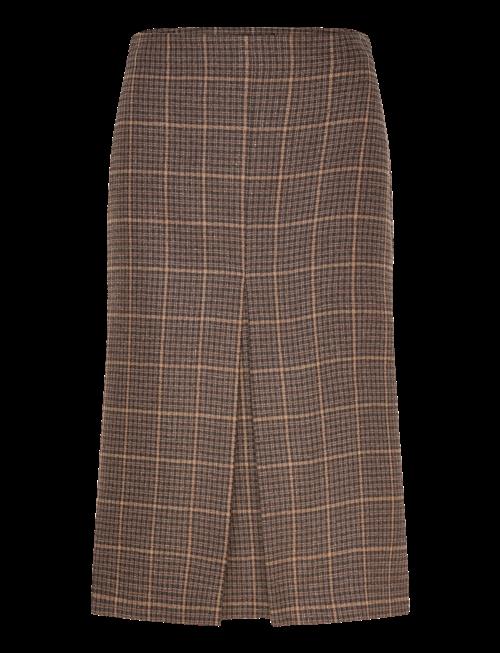 Mango | Wool-Blend Check Midi-Skirt | 38