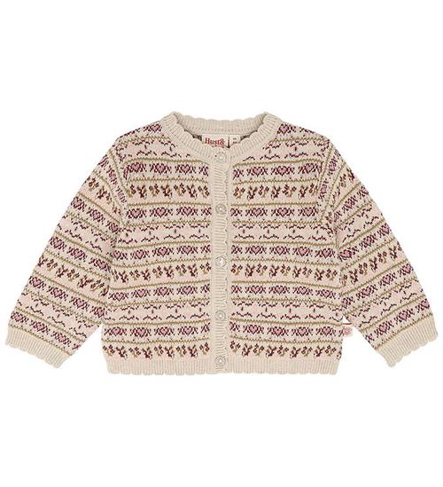 Hust and Claire Cardigan - HCCilja Nordic - Old Beige Melange m.