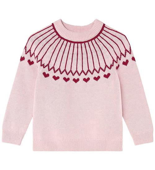 Fliink Bluse - Strik - Nova Heart - Smoke Rose/Red Bud