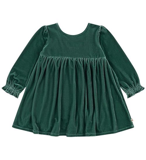 Konges Sløjd Kjole - Velour - Gia Bow - Fir