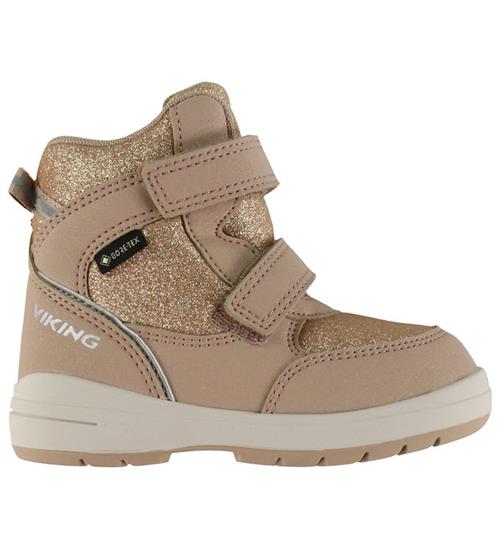 Viking Vinterstøvler - Tex - Fun - Beige m. Glimmer