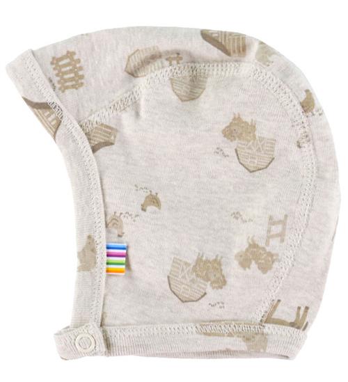 Joha Babyhjelm - Lys Beige m. Bondegårdsdyr