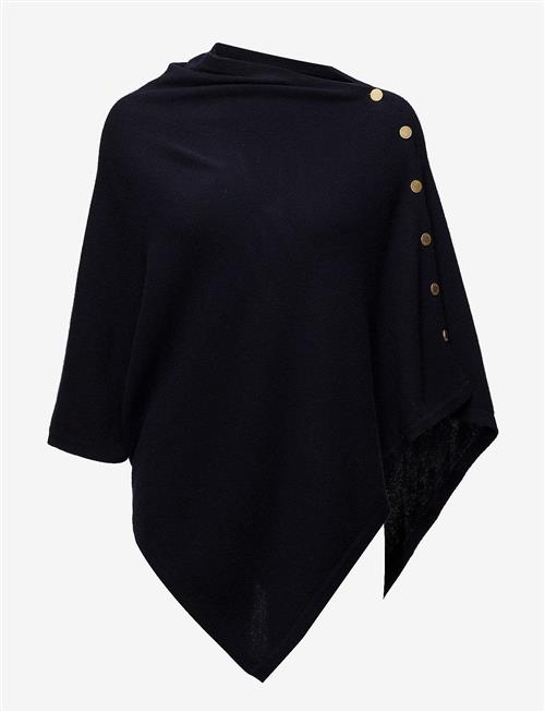 Davida Cashmere | Poncho Gold Buttons | ONE SIZE