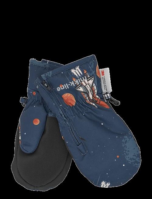 mikk-line | Polyester Mittens Aop W. Zip | 98/104