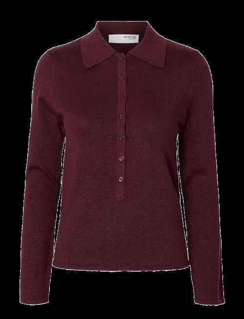 Selected | Slflura Ls Slim Knit Collar Neck | S
