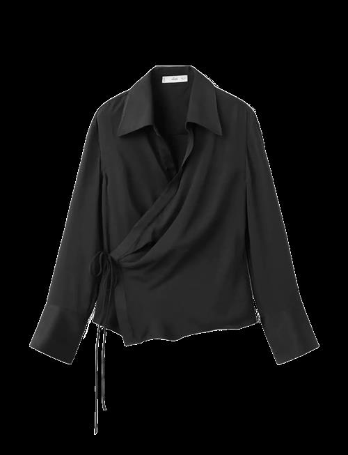Mango | Cross-Over Satin Blouse | XS
