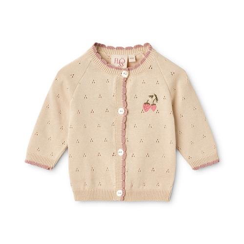 Flöss Audrey Cardigan Soft white  Soft white 98 cm  Hvid  98 cm  Drenge, Piger