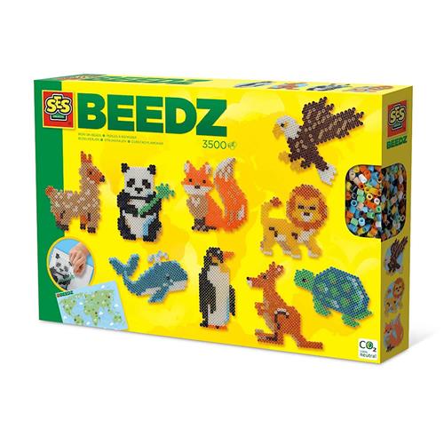 SES Creative Iron On Beads  World Animals Yellow One Size  Gul  One Size 5-9 Years unisex