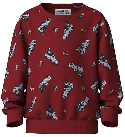 Name It Sweatshirt - NmmVoluf - Red Dahlia/Car