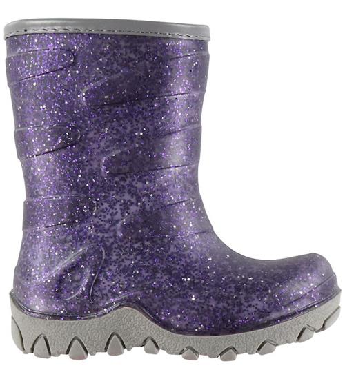 Mikk-Line Termostøvler - Glitter - Plum Perfect