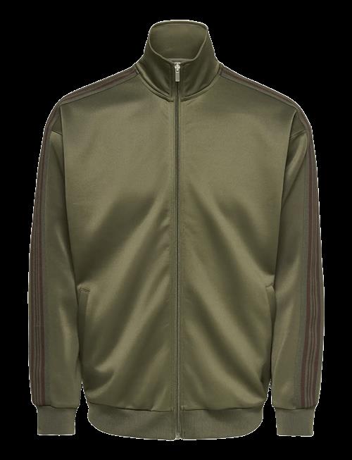 ONLY & SONS | Onsriber Rlx Ls Zip Stripe Track Sweat | S