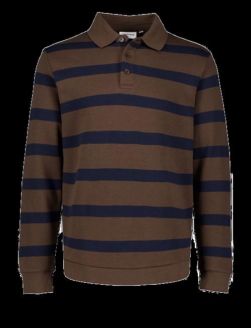 Lindbergh | Striped Polo Sweatshirt L/S | XXL