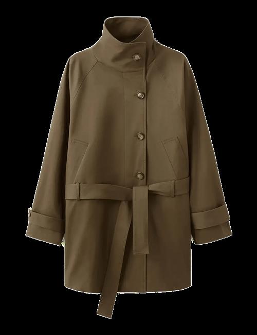 Mango | Funnel Neck Belted Trench Coat | XS